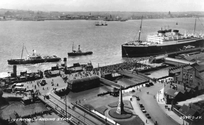 Il molo ai docks di Liverpool, Merseyside, inizio XX secolo