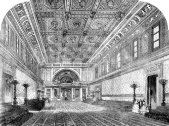 La nuova sala da ballo di Buckingham Palace, 1856