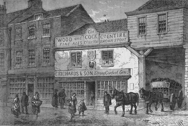 La vecchia taverna del Gallo, 4 Tothill Street, Westminster, Londra, 1875 1878