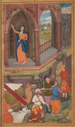 Il luogo di nascita di Gesù, da un Mirat al-quds di Padre Jerome Xavier, 1602-1604