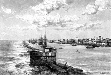 Il porto di Recife, Brasile, 1895