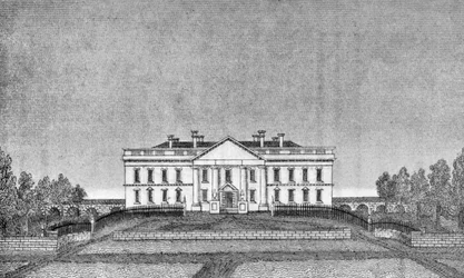 La casa del presidente, portico nord, USA, 1834 1908