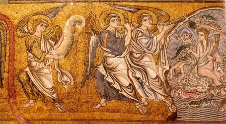 Il mare restituì i suoi morti Il Giudizio Universale, (dettaglio), XII secolo