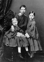 I tre figli maggiori del Granduca Konstantin Nikolayevich di Russia, c1860-c1861