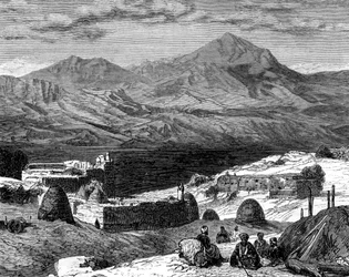 Il villaggio di Gharzen e le montagne del Kurdistan, XIX secolo