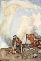 Il cavallo bianco era svanito dai loro occhi come una ghirlanda di nebbia, c1910