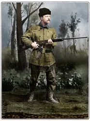 Theodore Roosevelt, soldato e politico americano, c1898