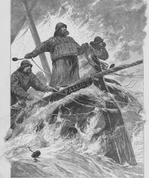 Lancio della fune di salvataggio, 1890