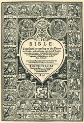 Pagina del titolo della Bibbia di Ginevra