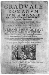 Pagina del titolo di un Messale donato da Giacomo II a John Brenan, 1894