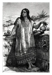 Ragazza tolteca, Messico, XIX secolo