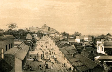 Città e fortezza di Trichinopoly, India, 1847