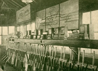 Diagramma del Movimento dei Treni nella Cabina di Segnalazione, Metropolitana, 1930