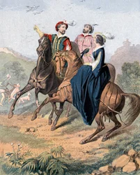 Falconeria Tudor, metà XIX secolo