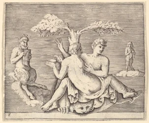 Due amanti con Pan, pubblicato ca. 1599-1622