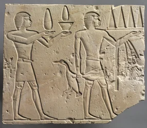 Due portatori di offerte, c. 667-647 a.C.