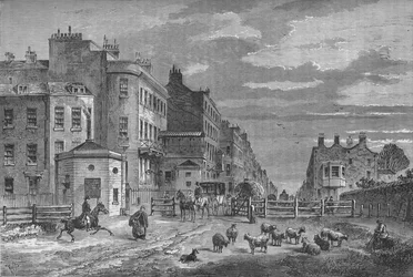 Tyburn Turnpike, Westminster, Londra, 1820
