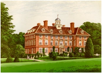 Tyttenhanger Park, Hertfordshire, casa della Contessa di Caledon, c1880