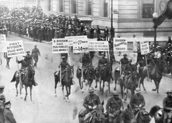1ª Armata degli Stati Uniti nella parata della vittoria, New York, USA, 10 settembre 1919