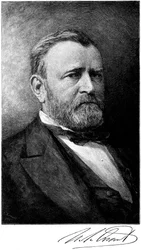 Ulysses S. Grant, soldato e statista americano, fine XIX secolo