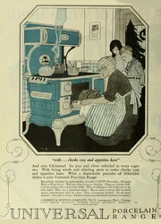 Gamma di porcellana universale, pubblicità da The Saturday Evening Post, ca 1920-1925