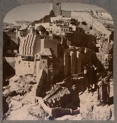 Valle di Mar Saba e Convento, dal Brook Kedron, c1900