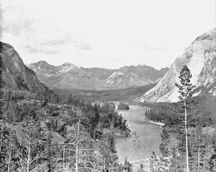 Valle del fiume Bow, Alberta, Canada, c1900