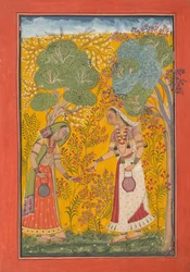 Vasanti Ragini, Pagina da una serie Ragamala Ghirlanda di Modi Musicali