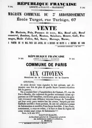 Vente, dai manifesti politici francesi della Comune di Parigi, maggio 1871