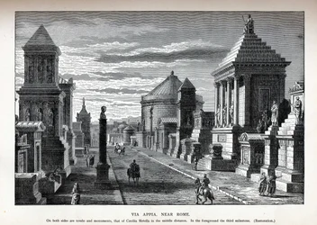 Via Appia vicino a Roma Ricostruzione, 1882