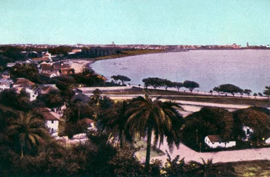 Vista da Malabar Hill, Bombay, India, inizio XX secolo