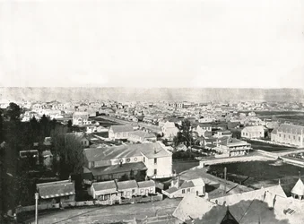 Vista da Milton Road, Napier, Nuova Zelanda, 1895