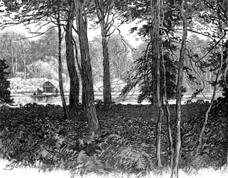 Veduta nel Claremont Park, Surrey, 1900