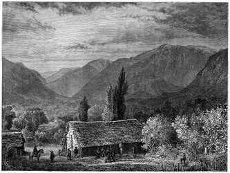 Veduta in una valle della Cordigliera, Cile, 1877