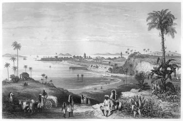 Veduta di Bombay con il forte