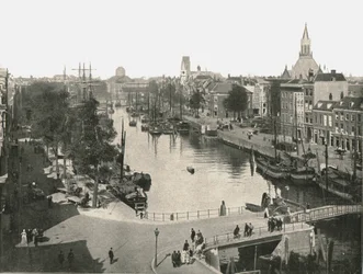 Veduta di Rotterdam, Paesi Bassi, 1895