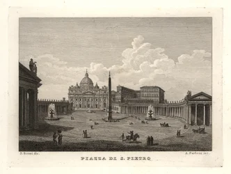 Veduta di Piazza San Pietro, con la Basilica di San Pietro e l