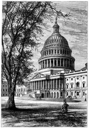Vista del Campidoglio, Washington DC, USA, c1880