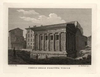 Veduta del Tempio di Portuno o Tempio della Fortuna Virile