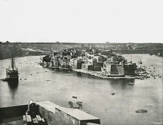 Veduta del porto, Valletta, Malta, 1895