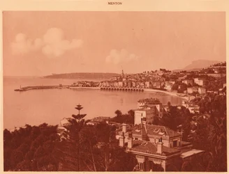 Vista presa dal Boulevard Garavan, Mentone, 1930