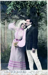 Cartolina francese vintage, c1900