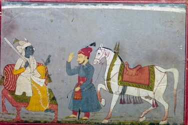 Vishnu nella sua decima incarnazione come il cavallo bianco Kalki, 1710-1720