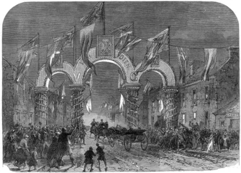 Visita del Principe e della Principessa del Galles al Castello di Dunrobin, Scozia, 1866