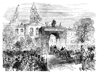 Visita della Regina e del Principe Alberto alla Linen Hall, Belfast, c1850s, c1888