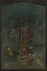 Affresco: Polifemo e Galatea in un paesaggio, dalla villa imperiale
