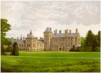 Walton Hall, Warwickshire, casa del Barone Mordaunt, c1880