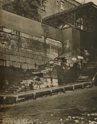 Wapping Old Stairs, dove lavoravano i barcaioli, c1935