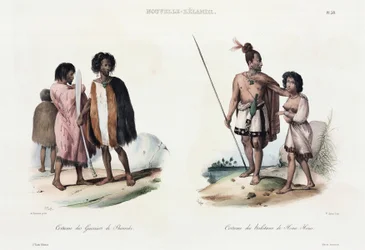 Guerrieri di Shouraki e abitanti di Houa Houa, Nuova Zelanda