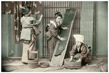 Lavaggio dei kimono, Giappone